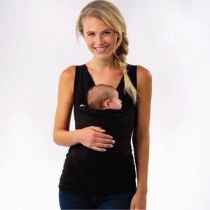 Women's Black Babywearing Tank Top
